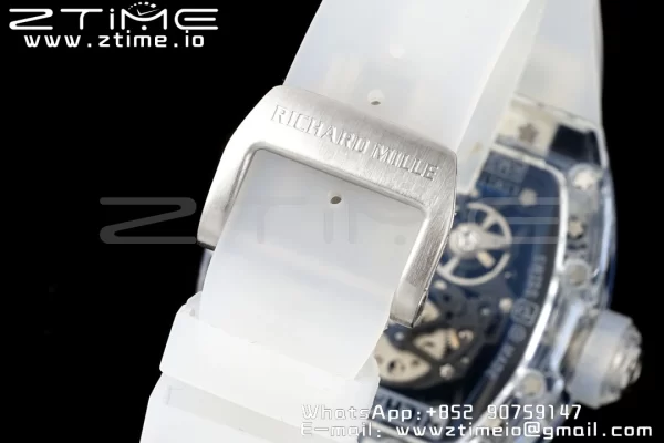 RICHARD MILLERM RM035 RM35-01 Transparent RMF Best Edition Skeleton Blue Dial on Translucent Rubber Strap Clone RMUL2 - Super Clone Watch | 1:1 Best Version