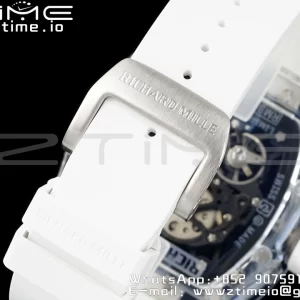 RICHARD MILLERM RM035 RM35-01 Transparent RMF Best Edition Skeleton Blue Dial on White Rubber Strap Clone RMUL2 - Super Clone Watch | 1:1 Best Version