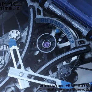 RICHARD MILLERM RM53-02 Tourbillon blu trasparente RMF Best Edition Quadrante scheletrato su cinturino in gomma trasparente - Orologio super clone | 1:1 Versione migliore