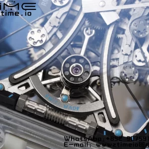 RICHARD MILLERM RM 53-02 Transparent Case Real Tourbillon Pablo Mac Donough JBF Best Edition on Transparent Rubber Strap V2 - スーパークローンウォッチ｜1:1ベストバージョン