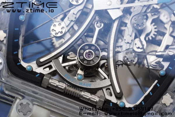 RICHARD MILLERM RM 53-02 Transparent Case Real Tourbillon Pablo Mac Donough JBF Best Edition on Transparent Rubber Strap V2 - スーパークローンウォッチ｜1:1ベストバージョン