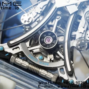 RICHARD MILLERM RM 53-02 Cassa trasparente Real Tourbillon Pablo Mac Donough JBF Best Edition su cinturino in gomma blu V2 - Orologio super clone | 1:1 Best Version
