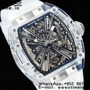 RICHARD MILLERM RM012 RM12-01 Transparent Tourbillon RMF Best Edition スケルトンダイアル、ラバーストラップ - スーパークローンウォッチ｜1:1ベストバージョン