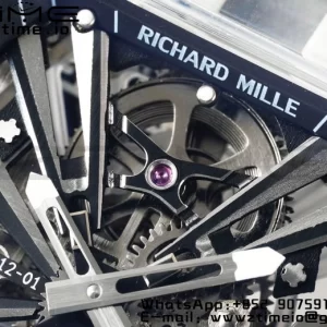 RICHARD MILLERM RM012 RM12-01 Transparent Tourbillon RMF Best Edition スケルトンダイアル、ラバーストラップ - スーパークローンウォッチ｜1:1ベストバージョン