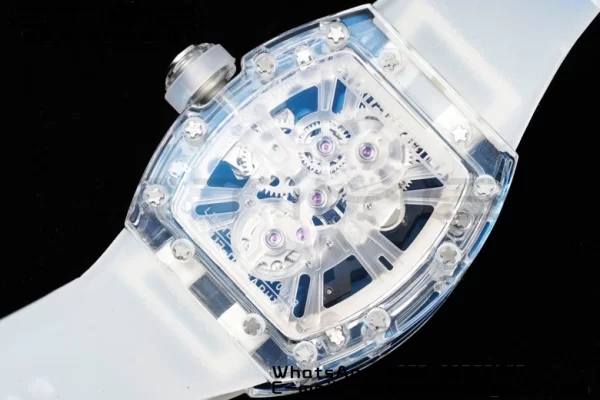 RICHARD MILLERM RM012 RM12-01 Transparent Tourbillon RMF Best Edition スケルトンダイアル、ラバーストラップ - スーパークローンウォッチ｜1:1ベストバージョン