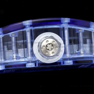 RICHARD MILLERM RM012 RM12-01 Blue Transparent Tourbillon RMF Best Edition Skeleton Dial on Transparent Rubber Strap - Super Clone Watch | 1:1 Best Version