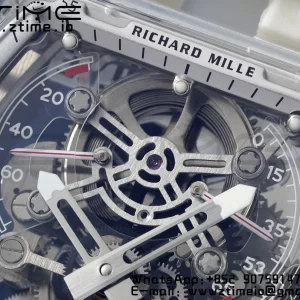 RICHARD MILLERM RM56-01 Transparent Tourbillon RMF Best Edition スケルトンダイアル ブラックインナーベゼル×透明ラバーストラップ - スーパークローンウォッチ｜1:1ベストバージョン
