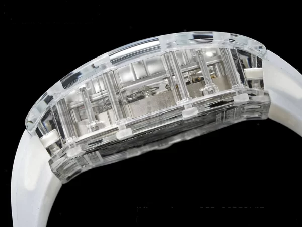 RICHARD MILLERM RM56-01 Transparent Tourbillon RMF Best Edition スケルトンダイアル ブラックインナーベゼル×透明ラバーストラップ - スーパークローンウォッチ｜1:1ベストバージョン