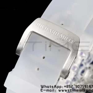 RICHARD MILLERM RM56-01 Transparent Tourbillon RMF Best Edition スケルトンダイアル ブラックインナーベゼル×透明ラバーストラップ - スーパークローンウォッチ｜1:1ベストバージョン