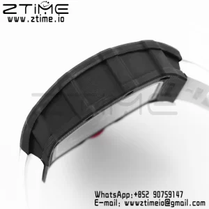 RICHARD MILLE RM035 RM35-02 Black Carbon BBR Factory Best Edition Skeleton Dial on White Rubber Strap Clone RMUL2 - Super Clone Watch | 1:1 Best Version