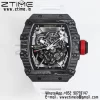RICHARD MILLE RM035 RM35-02 Black Carbon BBR Factory Best Edition Quadrante scheletrato su cinturino in gomma bianca Clone RMUL2 - Orologio Super Clone | 1:1 Migliore Versione