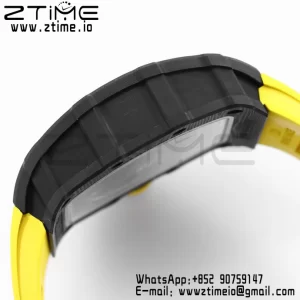 RICHARD MILLE RM035 RM35-02 Black Carbon BBR Factory Best Edition Skeleton Dial on Yellow Rubber Strap Clone RMUL2 - Super Clone Watch | 1:1 Best Version