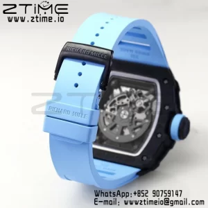 RICHARD MILLE RM035 RM35-02 Black Carbon BBR Factory Best Edition Skeleton Dial on Blue Rubber Strap Clone RMUL2 - Super Clone Watch | 1:1 Best Version