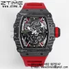 RICHARD MILLE RM035 RM35-02 Black Carbon BBR Factory Best Edition Skeleton Dial on Red Rubber Strap Clone RMUL2 - Super Clone Watch | 1:1 Best Version