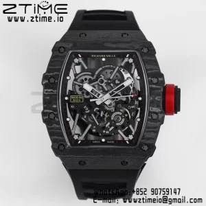 RICHARD MILLE RM035 RM35-02 Black Carbon BBR Factory Best Edition Skeleton Dial on Black Rubber Strap Clone RMUL2 - Super Clone Watch | 1:1 Best Version