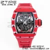 RICHARD MILLE RM035 RM35-02 Rotes Carbon BBR Factory Best Edition Skelett-Zifferblatt auf rotem Kautschukband Clone RMUL2 - Super Clone Watch | 1:1 Best Version