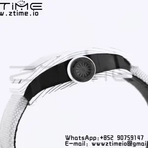 RICHARD MILLE RM035 RM35-01 Quadrante scheletrato in carbonio bianco BBR Best Edition con cinturino in nylon bianco Clone RMUL3 - Orologio Super Clone | 1:1 Miglior Versione