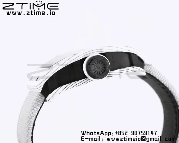 RICHARD MILLE RM035 RM35-01 Quadrante scheletrato in carbonio bianco BBR Best Edition con cinturino in nylon bianco Clone RMUL3 - Orologio Super Clone | 1:1 Miglior Versione