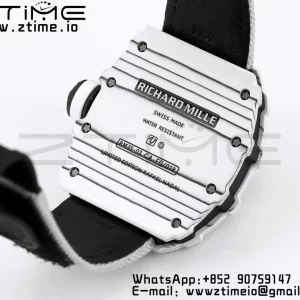 RICHARD MILLE RM035 RM35-01 Quadrante scheletrato in carbonio bianco BBR Best Edition con cinturino in nylon bianco Clone RMUL3 - Orologio Super Clone | 1:1 Miglior Versione
