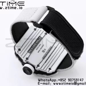RICHARD MILLE RM035 RM35-01 Quadrante scheletrato in carbonio bianco BBR Best Edition con cinturino in nylon bianco Clone RMUL3 - Orologio Super Clone | 1:1 Miglior Versione