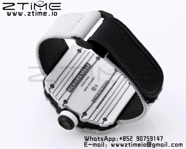 RICHARD MILLE RM035 RM35-01 Quadrante scheletrato in carbonio bianco BBR Best Edition con cinturino in nylon bianco Clone RMUL3 - Orologio Super Clone | 1:1 Miglior Versione