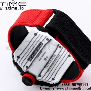 RICHARD MILLE RM035 RM35-01 White Carbon BBR Best Edition Skeleton Dial on Red Nylon Strap Clone RMUL3 - Super Clone Watch | 1:1 Best Version