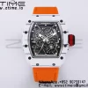 RICHARD MILLE RM035 RM35-01 White Carbon BBR Best Edition Skeleton Dial on Orange Nylon Strap Clone RMUL3 - Super Clone Watch | 1:1 Best Version