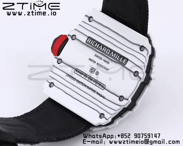 RICHARD MILLE RM035 RM35-01 White Carbon BBR Best Edition Skeleton Dial on Black Nylon Strap Clone RMUL3 - Super Clone Watch | 1:1 Best Version
