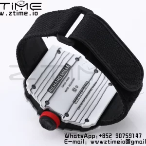 RICHARD MILLE RM035 RM35-01 White Carbon BBR Best Edition Skeleton Dial on Black Nylon Strap Clone RMUL3 - Super Clone Watch | 1:1 Best Version