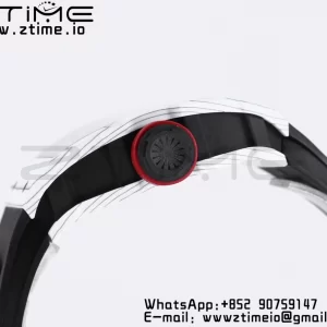 RICHARD MILLE RM035 RM35-01 White Carbon BBR Best Edition Skeleton Dial on Black Rubber Strap Clone RMUL3 - Super Clone Watch | 1:1 Best Version