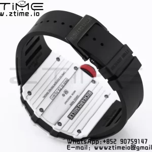 RICHARD MILLE RM035 RM35-01 White Carbon BBR Best Edition Skeleton Dial on Black Rubber Strap Clone RMUL3 - Super Clone Watch | 1:1 Best Version