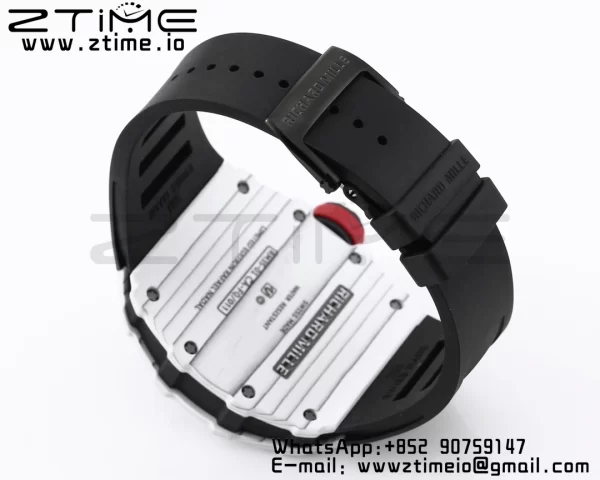 RICHARD MILLE RM035 RM35-01 White Carbon BBR Best Edition Skeleton Dial on Black Rubber Strap Clone RMUL3 - Super Clone Watch | 1:1 Best Version