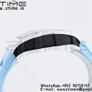 RICHARD MILLE RM035 RM35-01 White Carbon BBR Best Edition Skeleton Dial on Blue Rubber Strap Clone RMUL3 - Super Clone Watch | 1:1 Best Version