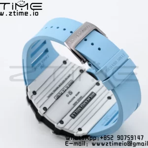 RICHARD MILLE RM035 RM35-01 White Carbon BBR Best Edition Skeleton Dial on Blue Rubber Strap Clone RMUL3 - Super Clone Watch | 1:1 Best Version