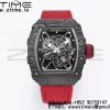 RICHARD MILLE RM035 RM35-01 ブラックカーボンBBRベストエディション スケルトンダイヤル レッドナイロンストラップ クローンRMUL3 - スーパークローンウォッチ｜1:1ベストバージョン