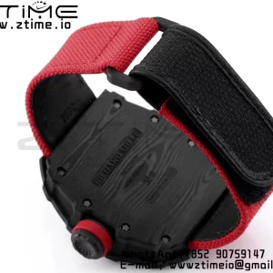 RICHARD MILLE RM035 RM35-01 ブラックカーボンBBRベストエディション スケルトンダイヤル レッドナイロンストラップ クローンRMUL3 - スーパークローンウォッチ｜1:1ベストバージョン