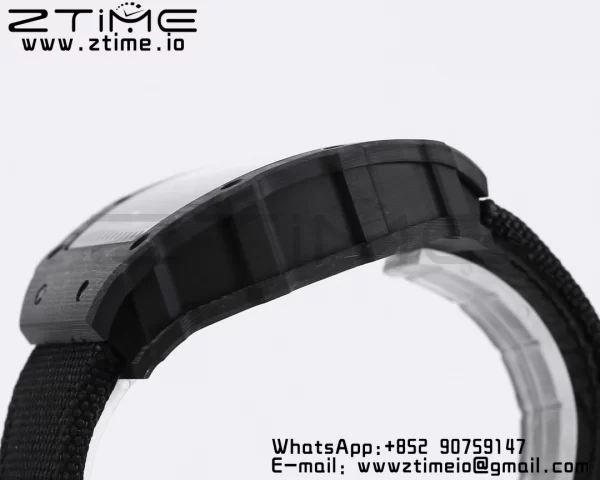 RICHARD MILLE RM035 RM35-01 Black Carbon BBR Best Edition Skeleton Dial on Black Nylon Strap Clone RMUL3 - Super Clone Watch | 1:1 Best Version