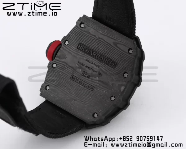 RICHARD MILLE RM035 RM35-01 Black Carbon BBR Best Edition Skeleton Dial on Black Nylon Strap Clone RMUL3 - Super Clone Watch | 1:1 Best Version