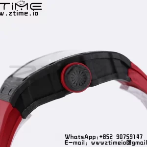 RICHARD MILLE RM035 RM35-01 Black Carbon BBR Best Edition Skeleton Dial on Red Rubber Strap Clone RMUL3 - Super Clone Watch | 1:1 Best Version