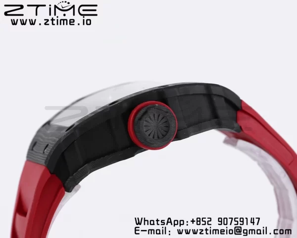 RICHARD MILLE RM035 RM35-01 Black Carbon BBR Best Edition Skeleton Dial on Red Rubber Strap Clone RMUL3 - Super Clone Watch | 1:1 Best Version