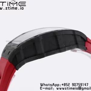 RICHARD MILLE RM035 RM35-01 Black Carbon BBR Best Edition Skeleton Dial on Red Rubber Strap Clone RMUL3 - Super Clone Watch | 1:1 Best Version