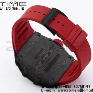 RICHARD MILLE RM035 RM35-01 Black Carbon BBR Best Edition Skeleton Dial on Red Rubber Strap Clone RMUL3 - Super Clone Watch | 1:1 Best Version