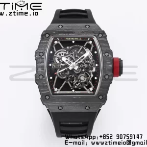 RICHARD MILLE RM035 RM35-01 Musta Carbon BBR Best Edition Skeleton Dial musta kumihihna Clone RMUL3 - Super Clone Watch | 1:1 Paras versio
