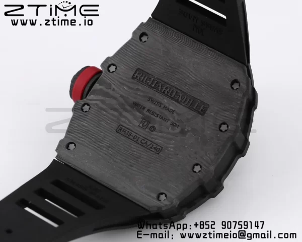 RICHARD MILLE RM035 RM35-01 Black Carbon BBR Best Edition Skeleton Dial on Black Rubber Strap Clone RMUL3 - Super Clone Watch | 1:1 Best Version