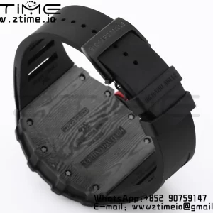 RICHARD MILLE RM035 RM35-01 Black Carbon BBR Best Edition Skeleton Dial on Black Rubber Strap Clone RMUL3 - Super Clone Watch | 1:1 Best Version