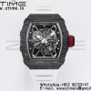 RICHARD MILLE RM035 RM35-01 ブラックカーボンBBRベストエディション スケルトンダイヤル ホワイトラバーストラップ クローンRMUL3 - スーパークローンウォッチ｜1:1ベストバージョン