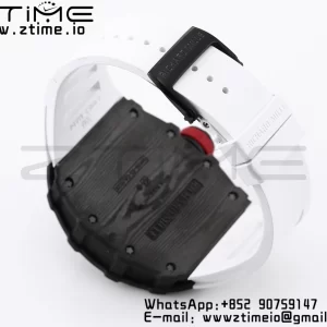RICHARD MILLE RM035 RM35-01 Black Carbon BBR Best Edition Skeleton Dial on White Rubber Strap Clone RMUL3 - Super Clone Watch | 1:1 Best Version