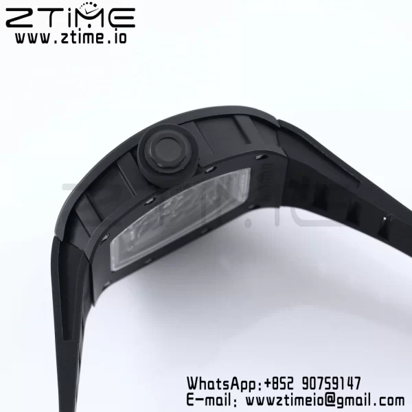 RICHARD MILLE RM055 BlackCeramic BBR Factory Best Edition Skeleton Black Dial Black Inside Frame on Black Strap Clone RMUL2 V3 - Super Clone Watch | 1:1 Best Version