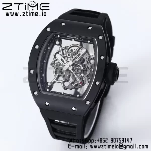 RICHARD MILLE RM055 BlackCeramic BBR Factory Best Edition Skeleton Black Dial Black Inside Frame on Black Strap Clone RMUL2 V3 - Super Clone Watch | 1:1 Best Version