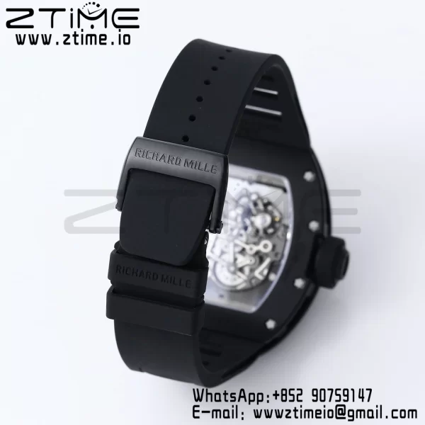 RICHARD MILLE RM055 BlackCeramic BBR Factory Best Edition Skeleton Black Dial Black Inside Frame on Black Strap Clone RMUL2 V3 - Super Clone Watch | 1:1 Best Version